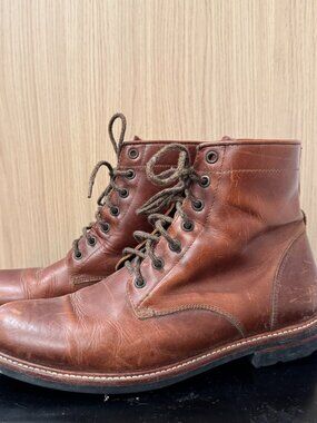 Nisolo Andres Lace-Up Boot – Men's Size 10.5 – Cognac Brown